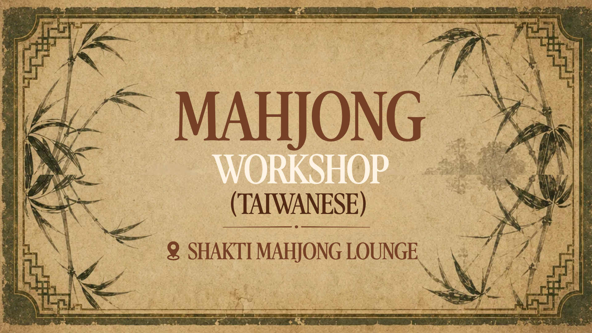 Mahjong Workshop (Taiwanese)